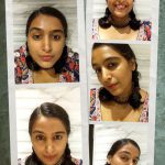 Padmapriya with her hair braided to both sides; The star with new makeover pictures